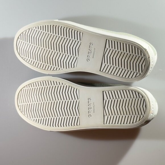 GREATS Brooklyn Sage Green Knit Women's Sneakers Size 7 US - Picture 5 of 11